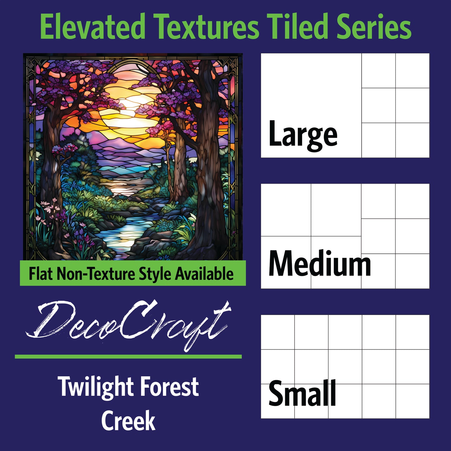 DecoCraft - Scenic Elevated Texture Tiles - Twilight Forest Creek