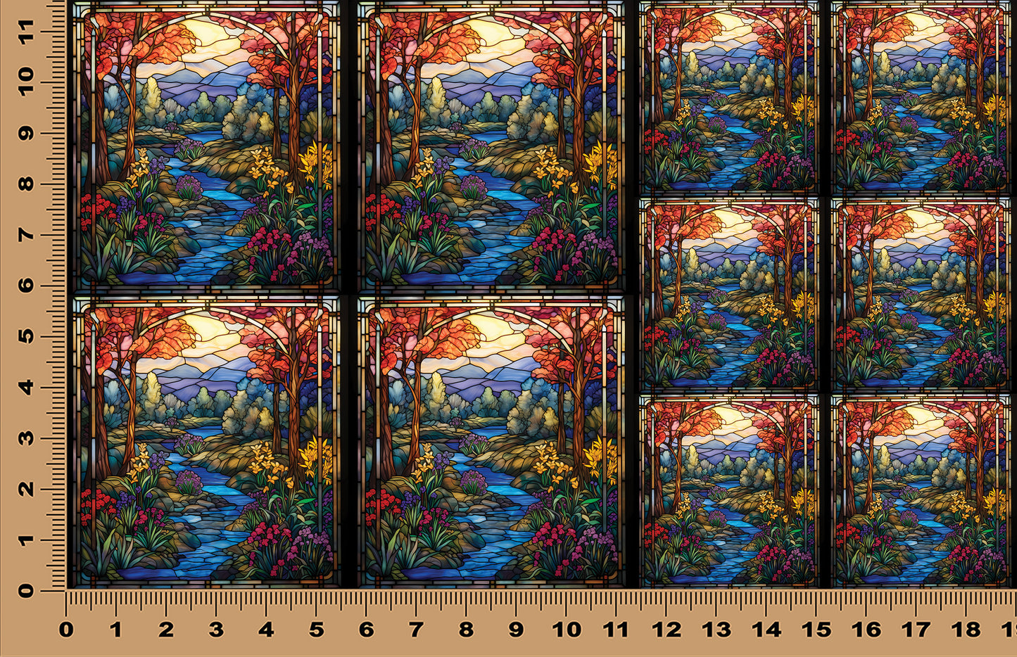 DecoCraft - Scenic Elevated Texture Tiles - Autumn Valley