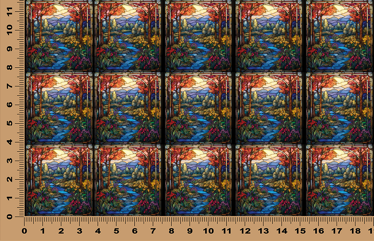 DecoCraft - Scenic Elevated Texture Tiles - Autumn Valley