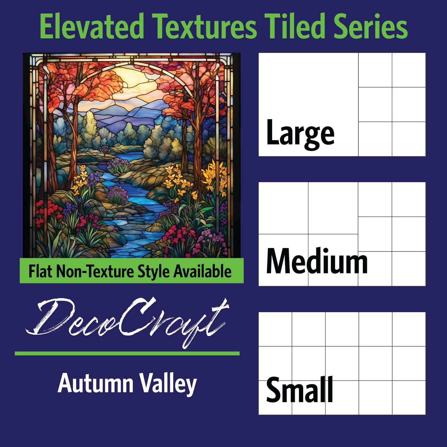 DecoCraft - Scenic Elevated Texture Tiles - Autumn Valley