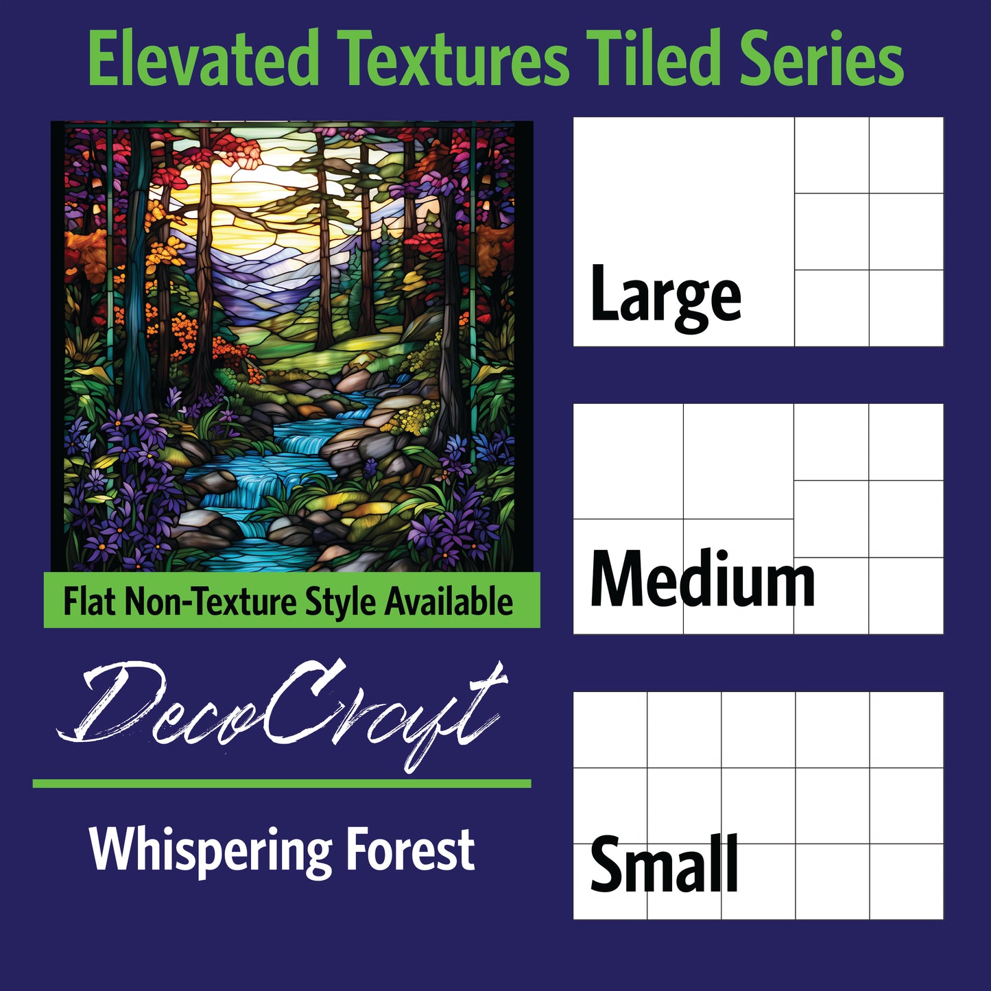 DecoCraft - Scenic Elevated Texture Tiles - Whispering Forest