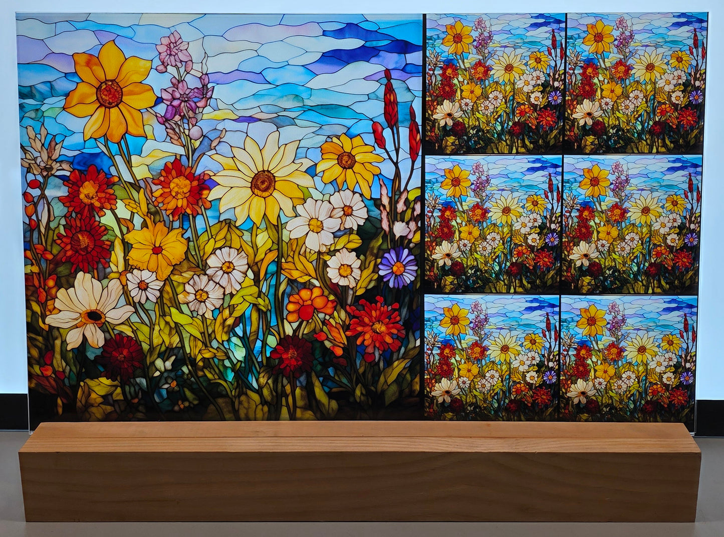 DecoCraft - Scenic Elevated Texture Tiles - Meadow in Bloom