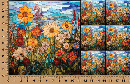 DecoCraft - Scenic Elevated Texture Tiles - Meadow in Bloom