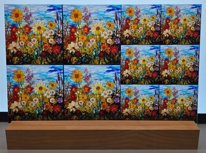 DecoCraft - Scenic Elevated Texture Tiles - Meadow in Bloom