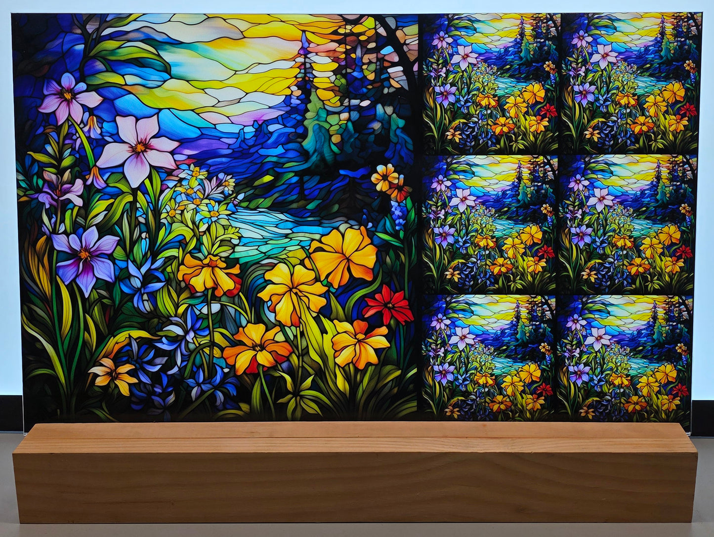 DecoCraft - Scenic Elevated Texture Tiles - Twilight Wildflowers