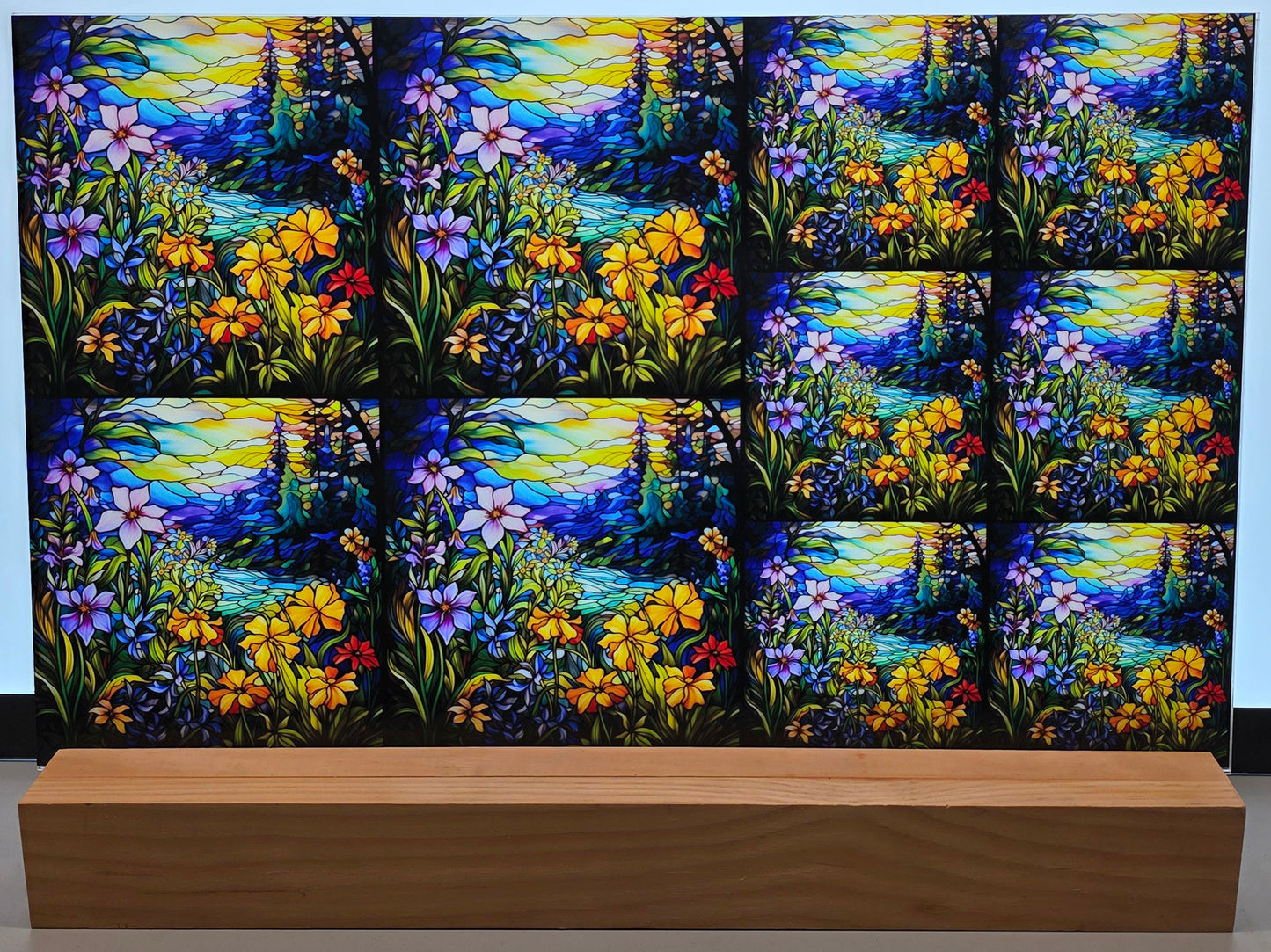 DecoCraft - Scenic Elevated Texture Tiles - Twilight Wildflowers