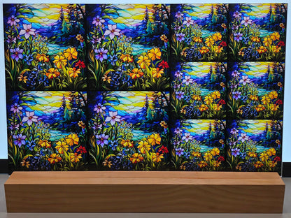 DecoCraft - Scenic Elevated Texture Tiles - Twilight Wildflowers