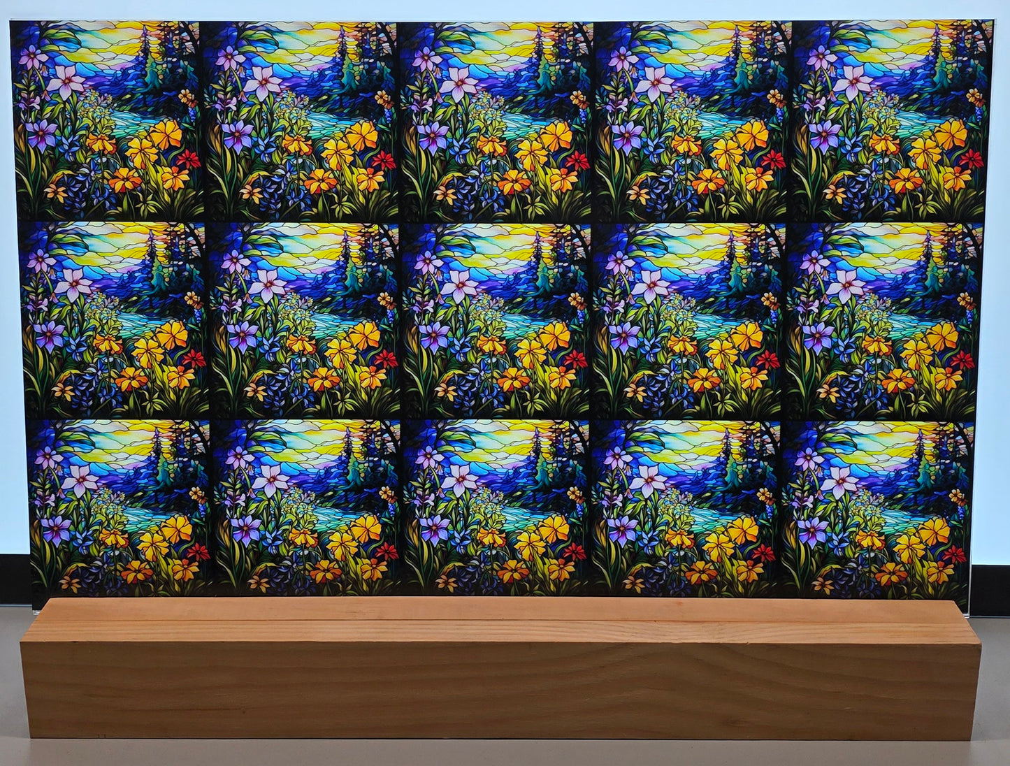 DecoCraft - Scenic Elevated Texture Tiles - Twilight Wildflowers