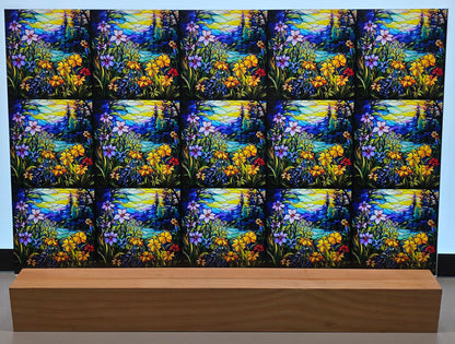 DecoCraft - Scenic Elevated Texture Tiles - Twilight Wildflowers