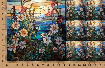 DecoCraft - Scenic Elevated Texture Tiles - Coastal Blossoms