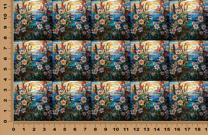 DecoCraft - Scenic Elevated Texture Tiles - Coastal Blossoms