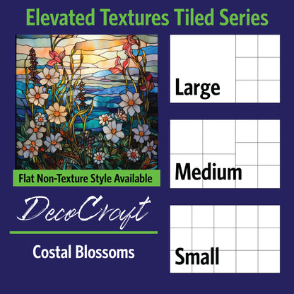 DecoCraft - Scenic Elevated Texture Tiles - Coastal Blossoms