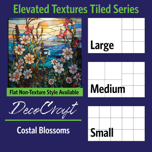 DecoCraft - Scenic Elevated Texture Tiles - Coastal Blossoms