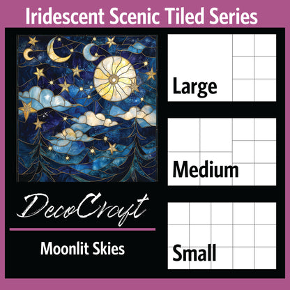 DecoCraft - Scenic Iridescent Collection - Moonlit Skies