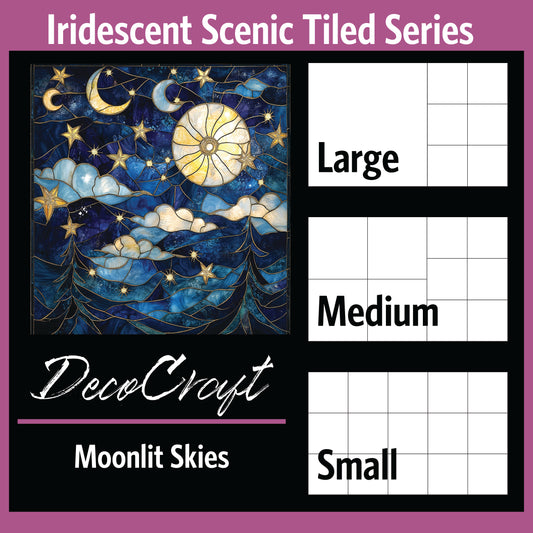 DecoCraft - Scenic Iridescent Collection - Moonlit Skies