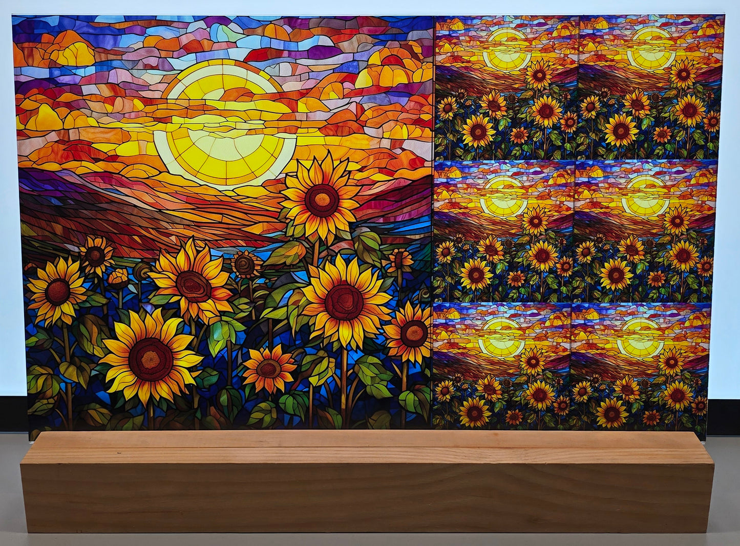 DecoCraft - Scenic Elevated Texture Tiles - Sunflower Sunrise