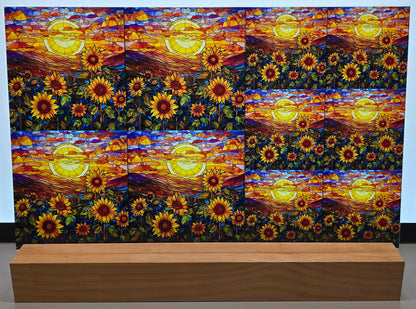 DecoCraft - Scenic Elevated Texture Tiles - Sunflower Sunrise