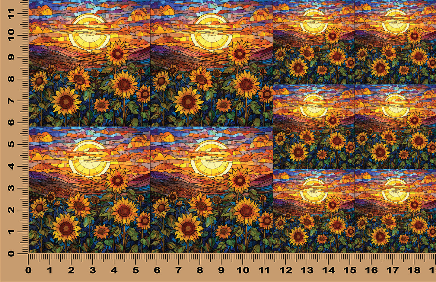 DecoCraft - Scenic Elevated Texture Tiles - Sunflower Sunrise