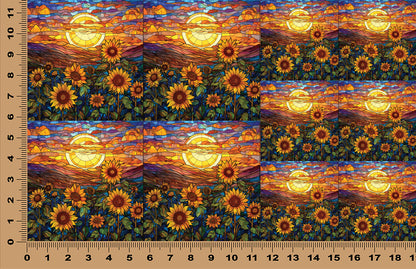 DecoCraft - Scenic Elevated Texture Tiles - Sunflower Sunrise