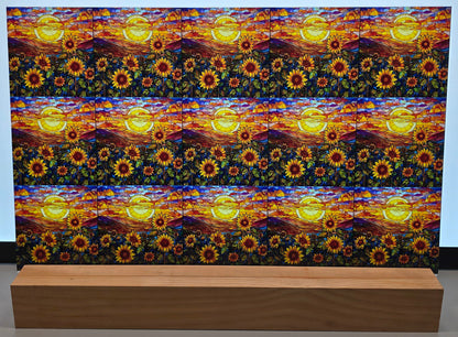 DecoCraft - Scenic Elevated Texture Tiles - Sunflower Sunrise