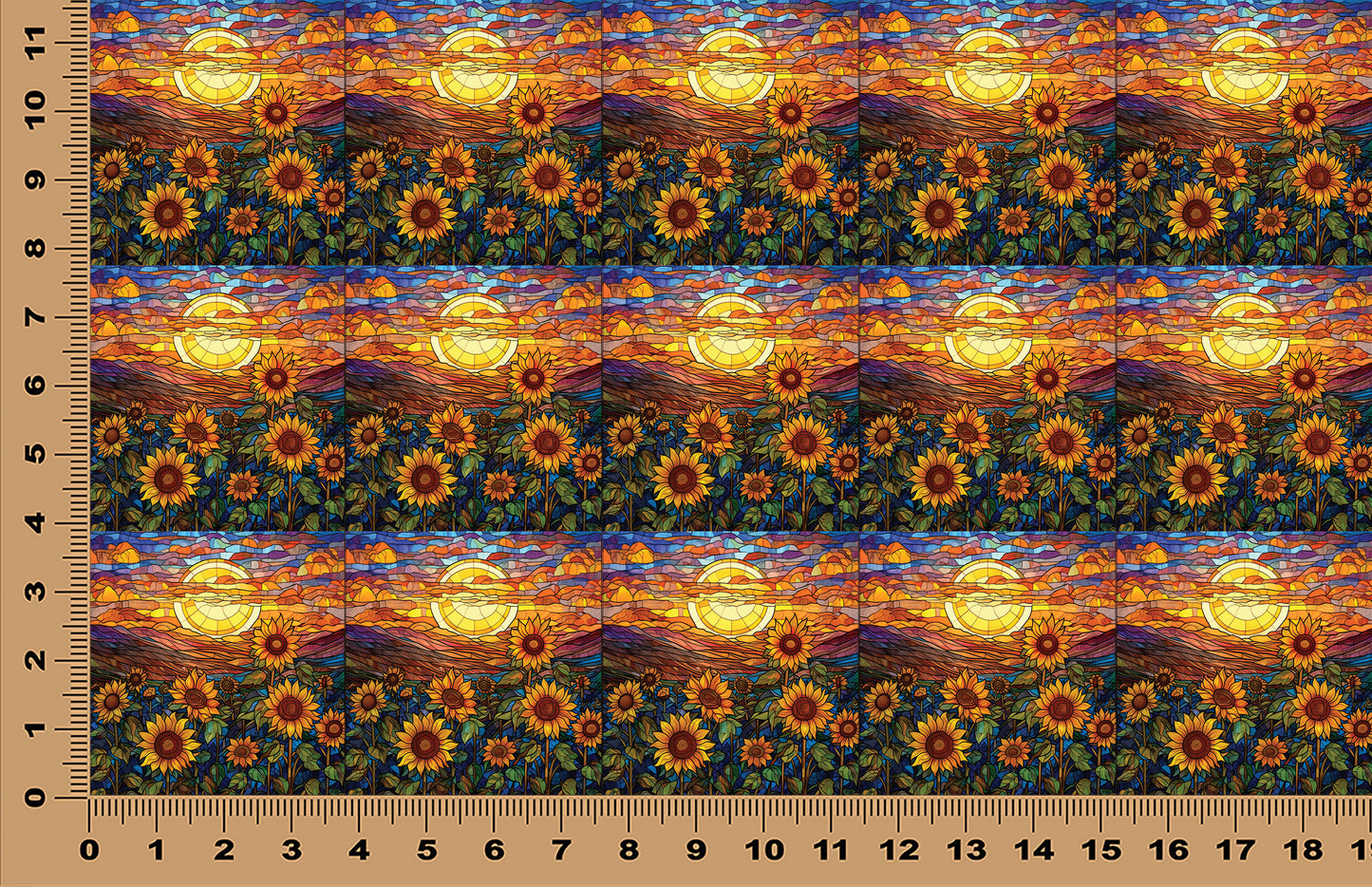 DecoCraft - Scenic Elevated Texture Tiles - Sunflower Sunrise