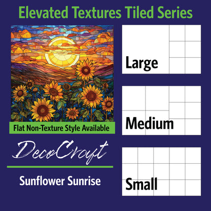 DecoCraft - Scenic Elevated Texture Tiles - Sunflower Sunrise