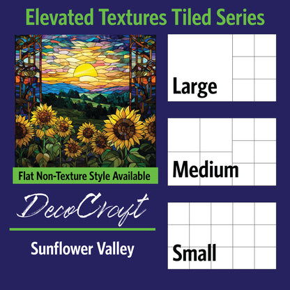 DecoCraft - Scenic Elevated Texture Tiles - Sunflower Valley