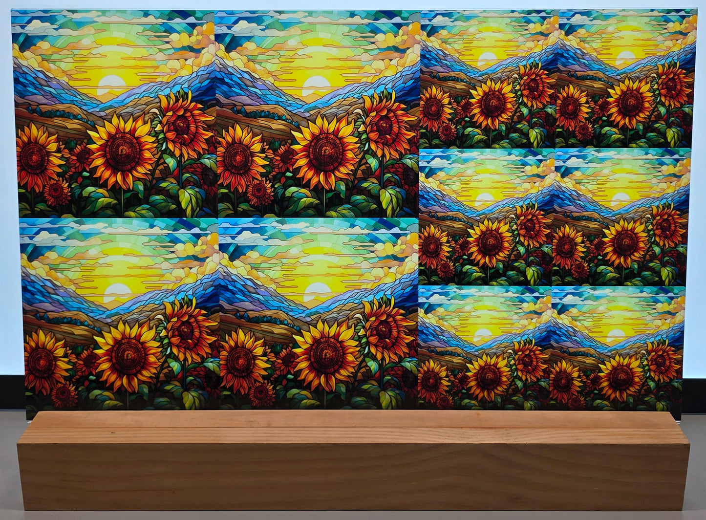 DecoCraft - Scenic Elevated Texture Tiles - Sunflower Mountain Glow