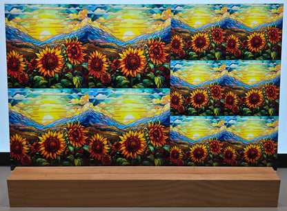 DecoCraft - Scenic Elevated Texture Tiles - Sunflower Mountain Glow