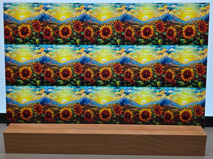 DecoCraft - Scenic Elevated Texture Tiles - Sunflower Mountain Glow