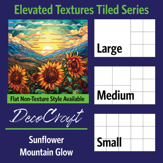 DecoCraft - Scenic Elevated Texture Tiles - Sunflower Mountain Glow