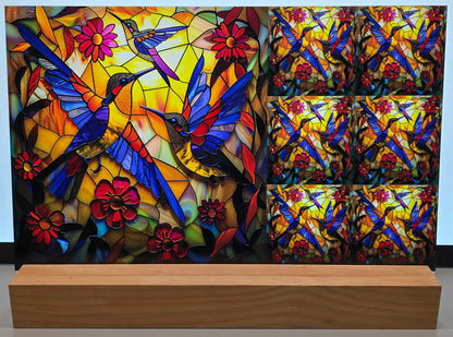 DecoCraft - Scenic Iridescent Collection - Bluebirds in Bloom