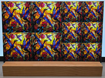 DecoCraft - Scenic Iridescent Collection - Bluebirds in Bloom