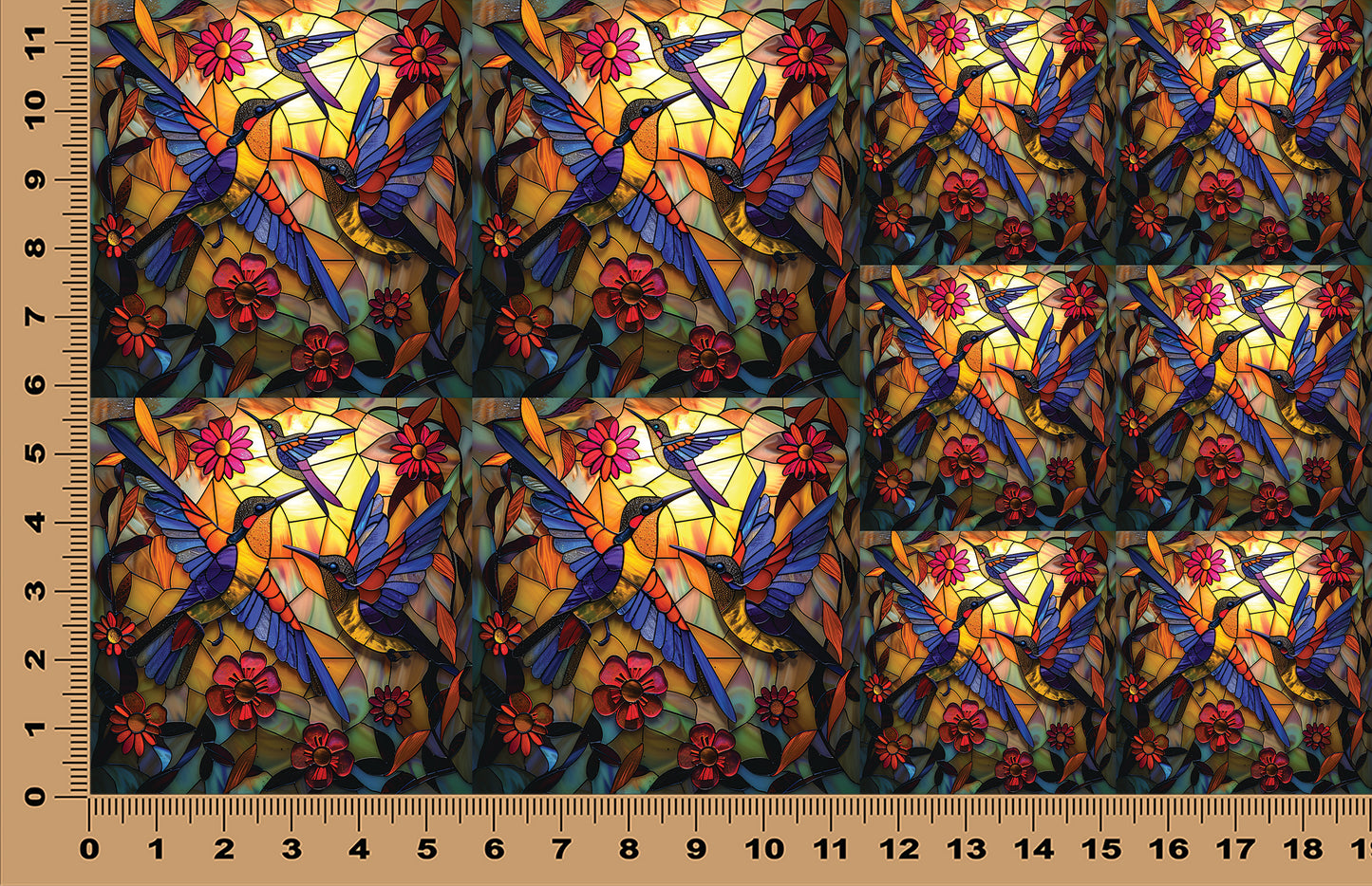 DecoCraft - Scenic Iridescent Collection - Bluebirds in Bloom