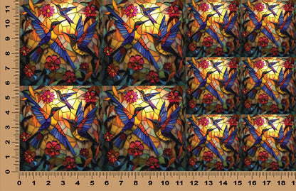 DecoCraft - Scenic Iridescent Collection - Bluebirds in Bloom