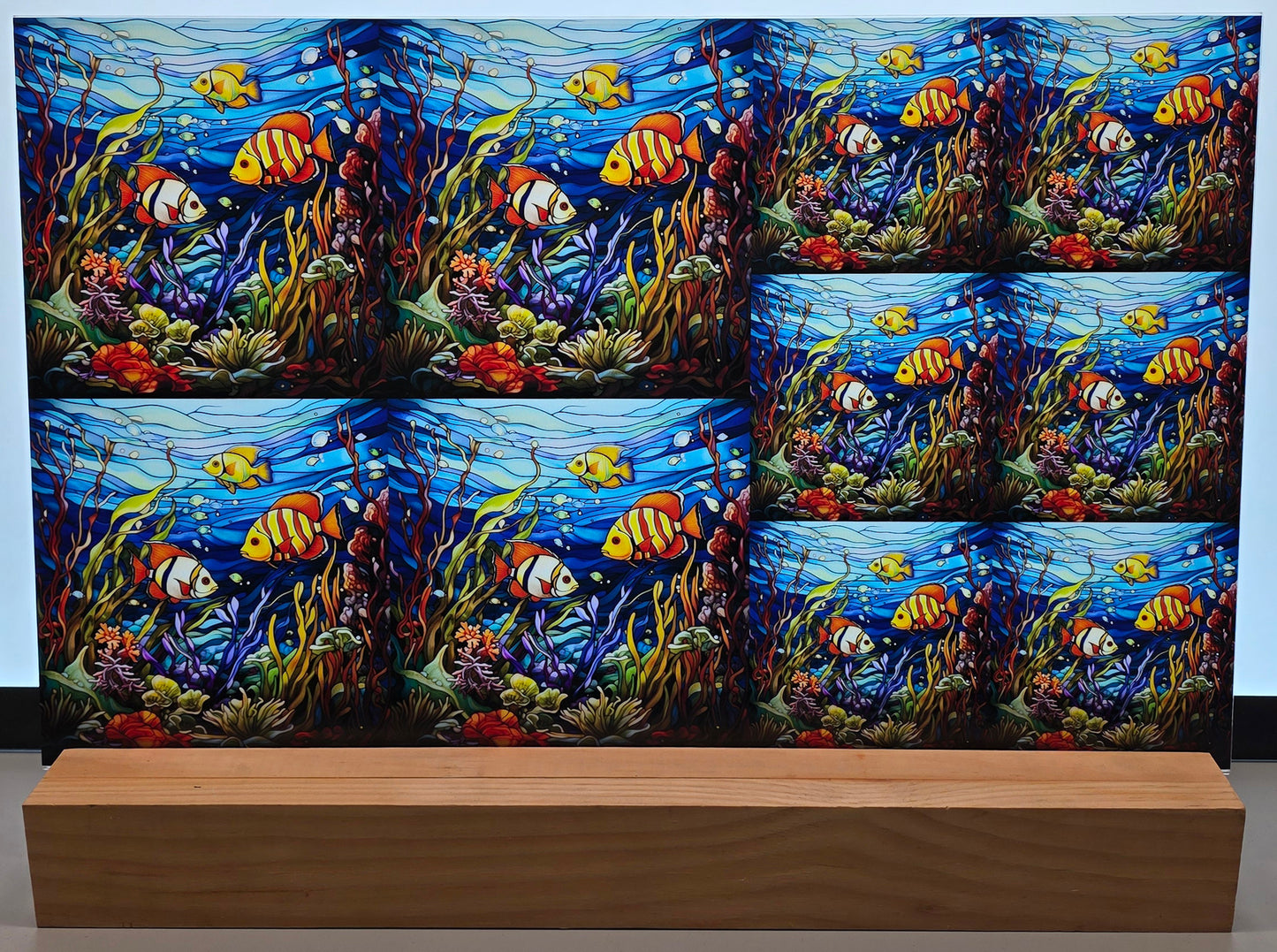 DecoCraft - Scenic Elevated Texture Tiles - Sunlit Reef School