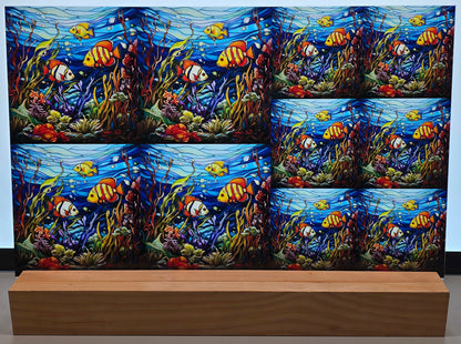 DecoCraft - Scenic Elevated Texture Tiles - Sunlit Reef School