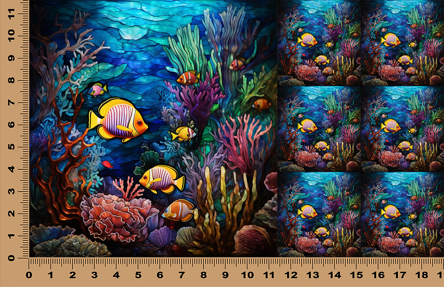 DecoCraft - Scenic Elevated Texture Tiles - Jewel Reef