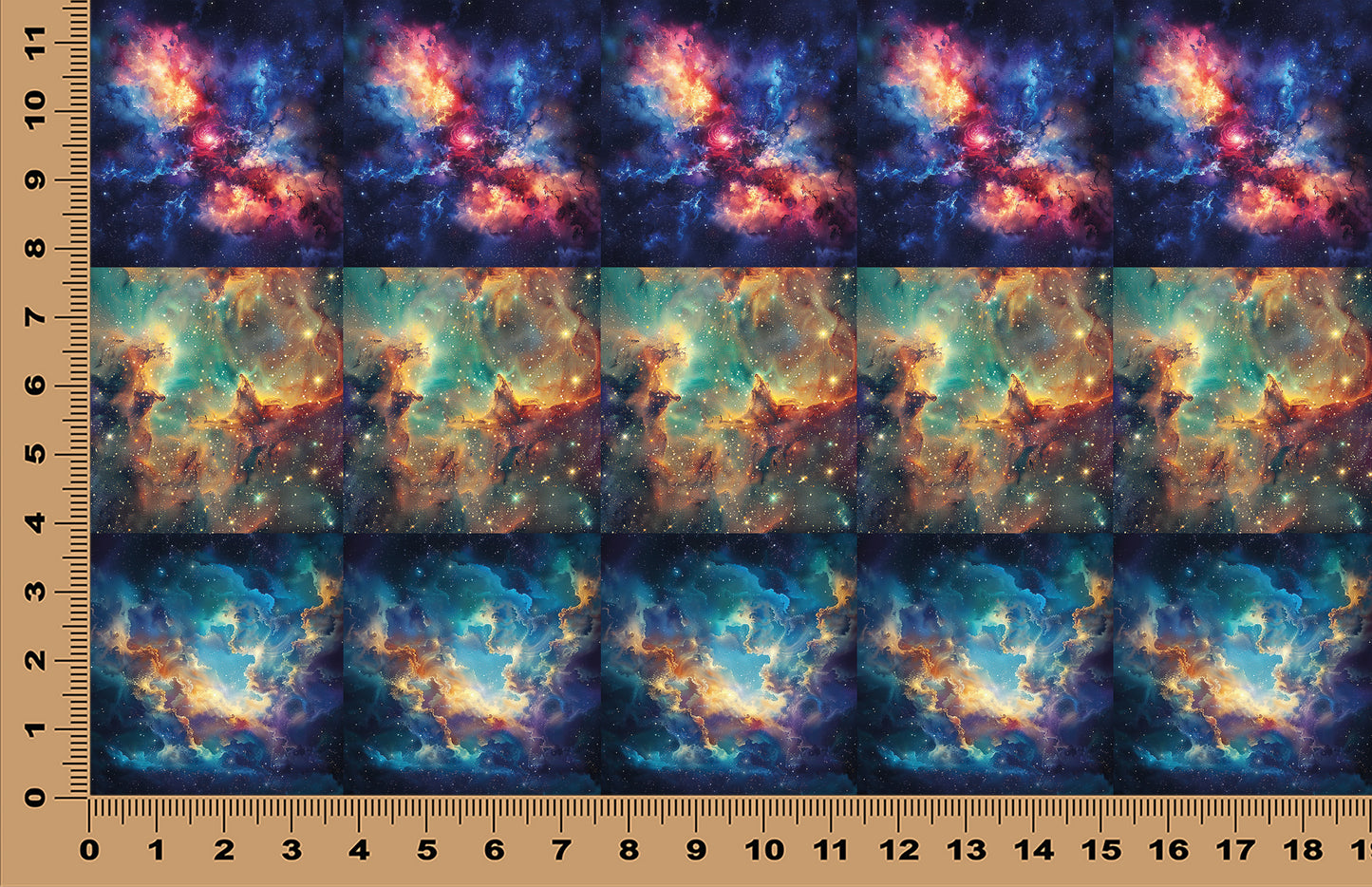 DecoCraft - Scenic Tiles Series - Celestial Fire Nebulas