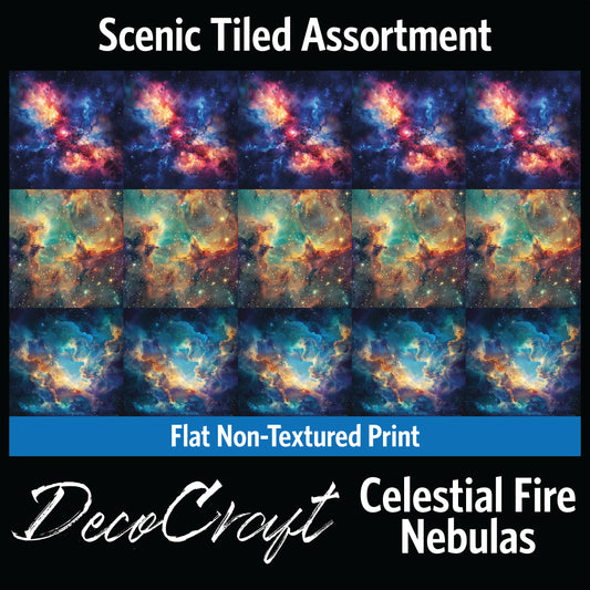 DecoCraft - Scenic Tiles Series - Celestial Fire Nebulas