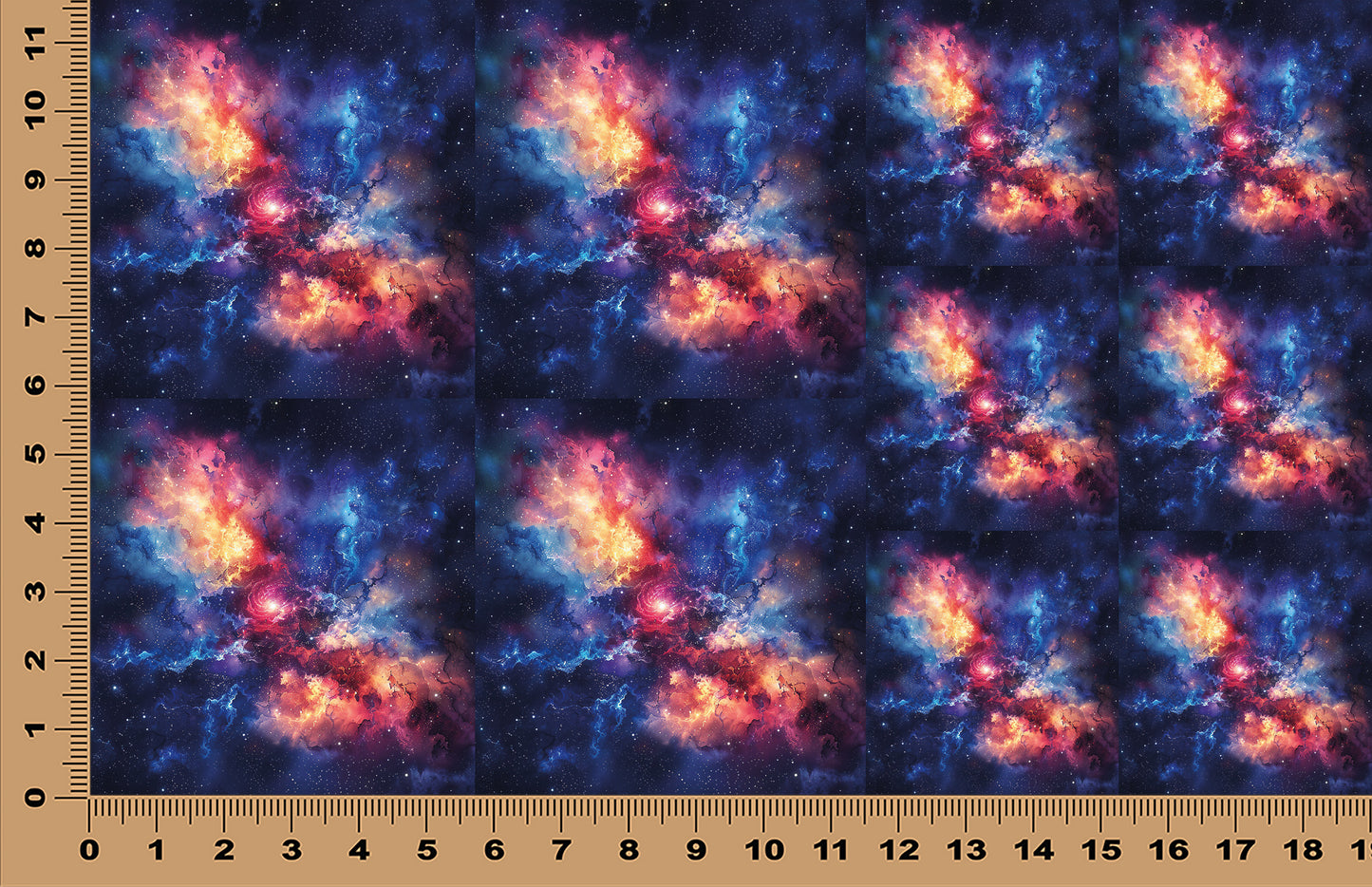 DecoCraft - Scenic Tiles Series - Crimson Sunburst