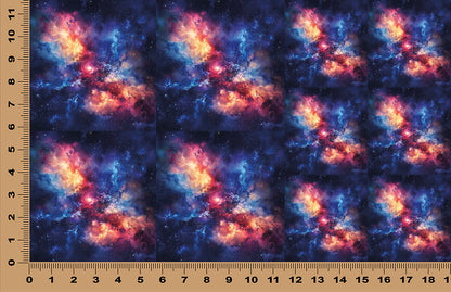 DecoCraft - Scenic Tiles Series - Crimson Sunburst