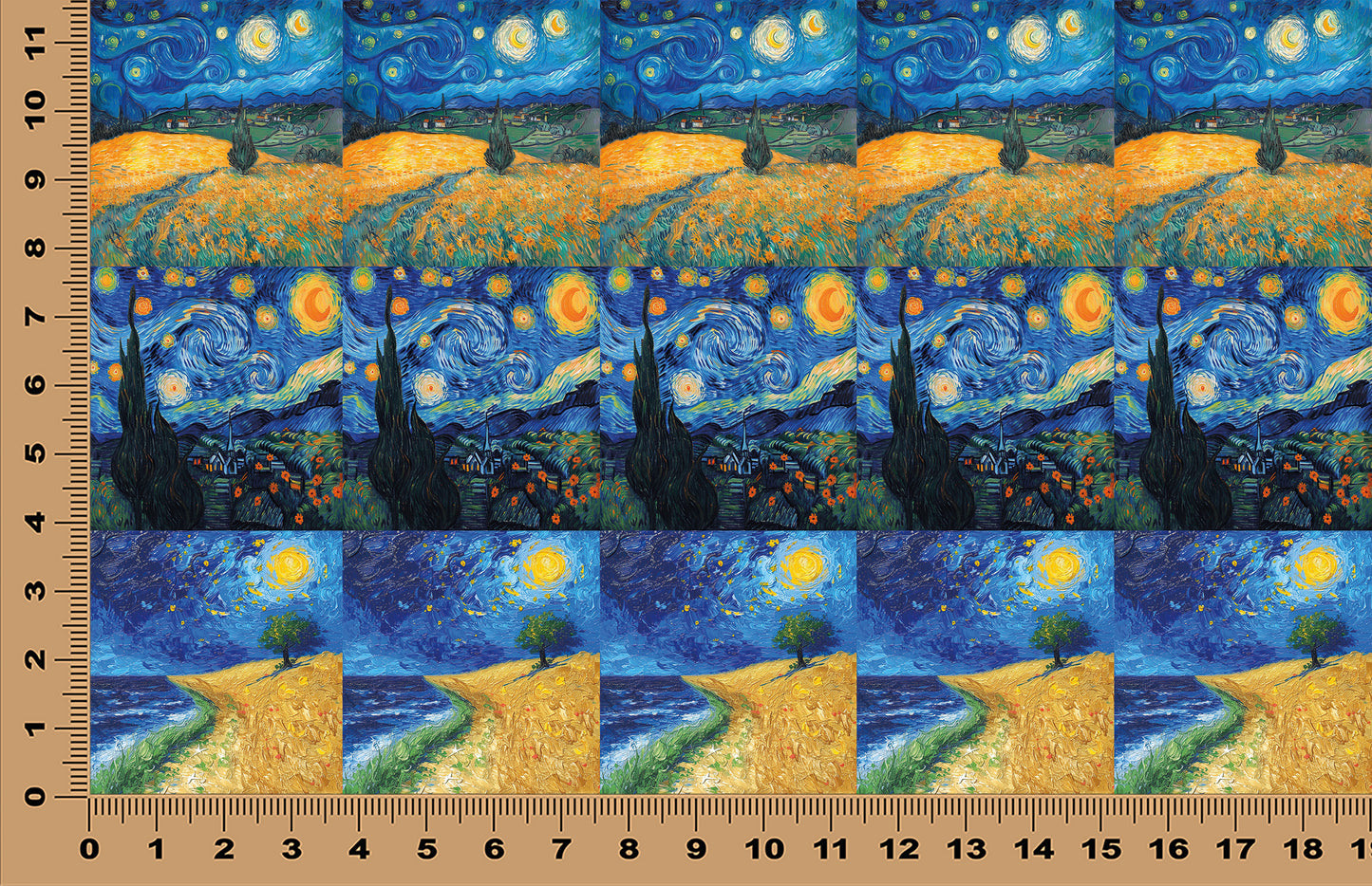 DecoCraft - Scenic Tiles Series - Starry Fields at Night