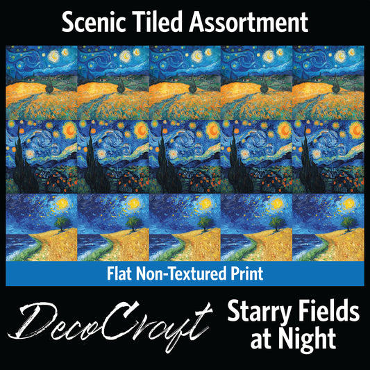 DecoCraft - Scenic Tiles Series - Starry Fields at Night