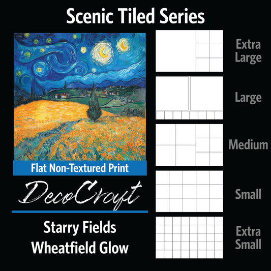 DecoCraft - Scenic Tiles Series - Starry Fields - Wheatfield Glow