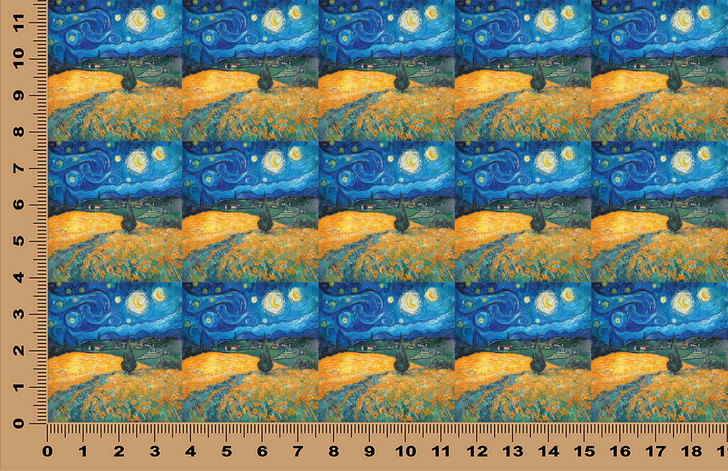 DecoCraft - Scenic Tiles Series - Starry Fields - Wheatfield Glow