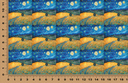 DecoCraft - Scenic Tiles Series - Starry Fields - Wheatfield Glow