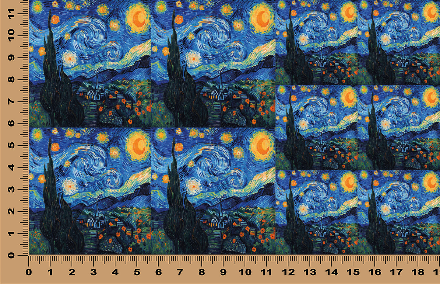 DecoCraft - Scenic Tiles Series - Starry Fields - Midnight Swirl