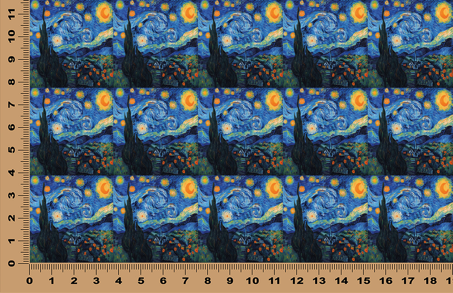 DecoCraft - Scenic Tiles Series - Starry Fields - Midnight Swirl