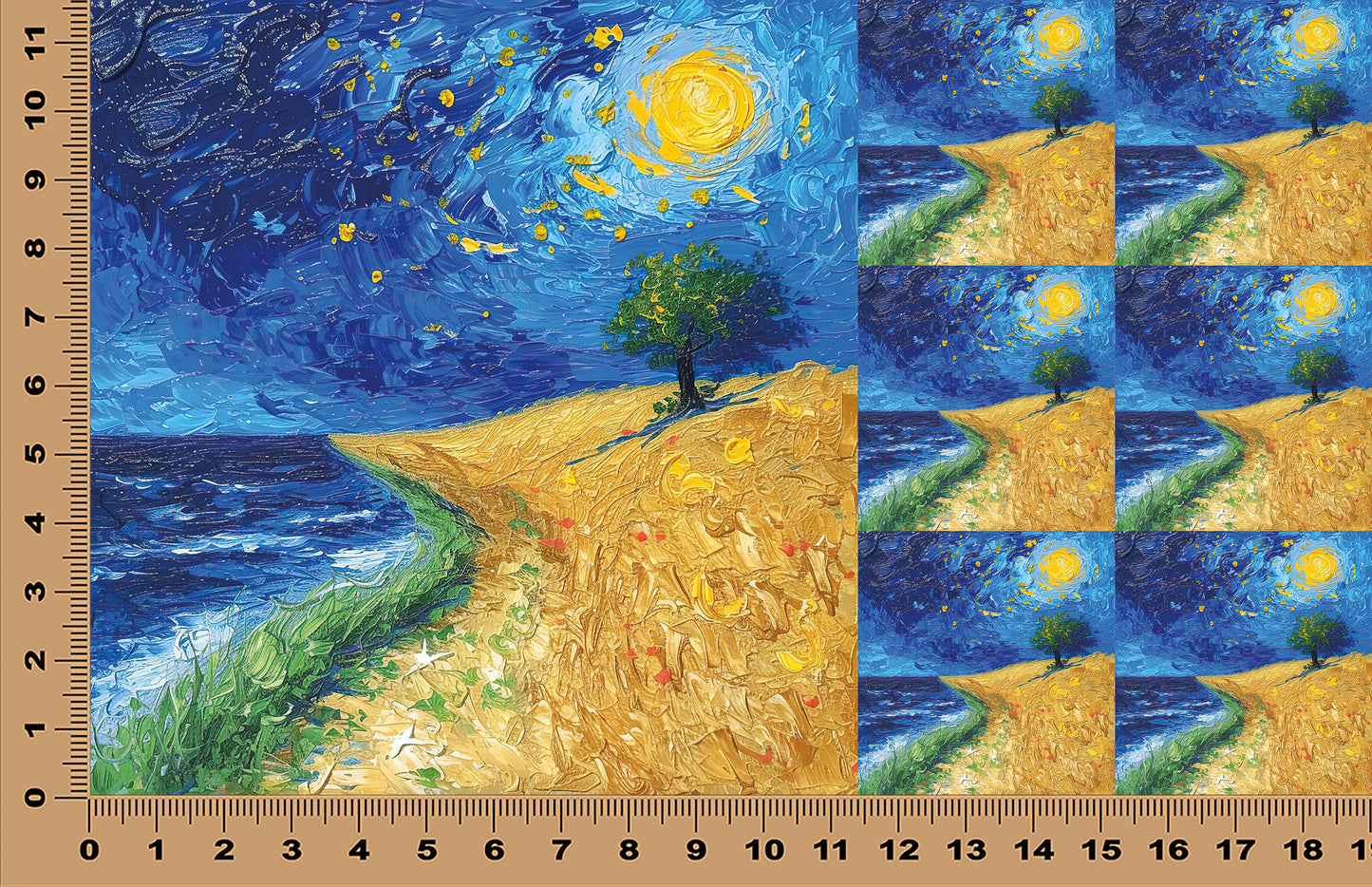 DecoCraft - Scenic Tiles Series - Starry Fields - Moonlit Path